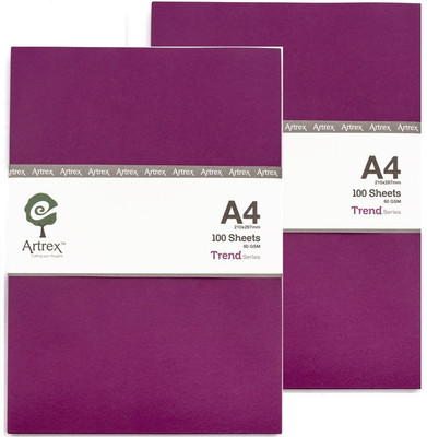 

ARTREX TREND A4 (P2) UNRULED A4 Coloured Paper(Set of 2, RASBERRY)
