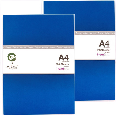 

ARTREX TREND A4 (P2) UNRULED A4 Coloured Paper(Set of 2, COBALT)