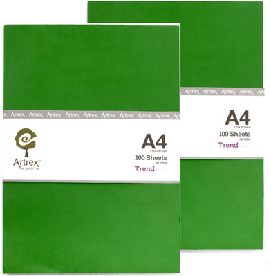 

ARTREX TREND A4 (P2) UNRULED A4 Coloured Paper(Set of 2, ASPARAGUS)