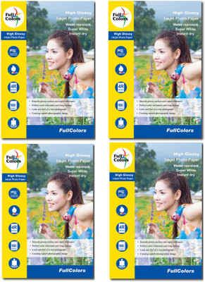 

Full Colors 4 Plain 4R Photo Paper(Set of 4, White)