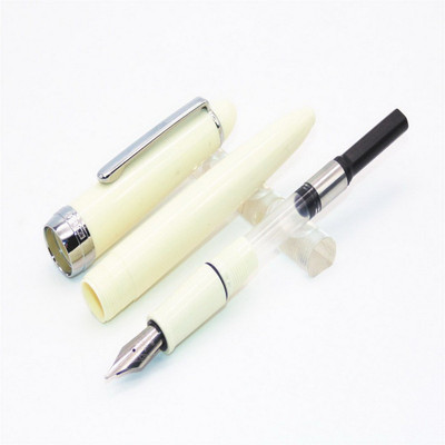 

Neo Gold Leaf JINHAO 992 WHITE BODY COLOR CHROME TRIM FOUNTAIN PEN ( FINE NIB ) Fountain Pen
