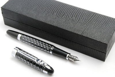 

Neo Gold Leaf Jinhao195 Black And Silver Mesh Chiselled Scales Medium 18kgp Nib Fountain Pen Fountain Pen