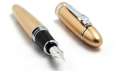 

Neo Gold Leaf Jinhao 159 Fountain Pen ,Gold Color & Silver Clip Writing Signature Pen Fountain Pen