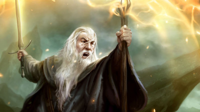 

Aabhaas rings-gandalf-movies-images Wall Poster Paper Print(12 inch X 18 inch, Rolled)