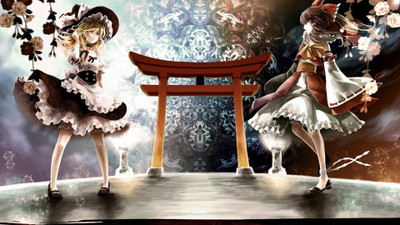 

Akhuratha Anime amarisa-kirisame-reimu-hakurei-paradox-visuals Wall Poster Paper Print(12 inch X 18 inch, Rolled)