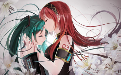 

Akhuratha Anime anime-vocaloid-hatsune-miku-megurine-luka Wall Poster Paper Print(12 inch X 18 inch, Rolled)