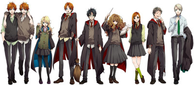 

Akhuratha Anime broomsticks-draco-malfoy-fred-weasley-george-weasley-ginny-weasley-harry-potter-hermione-granger-luna-lovegood-neville-longbottom-ron-weasley-students-wand-white--witches-wizards Wall Poster Paper Print(12 inch X 18 inch, Rolled)