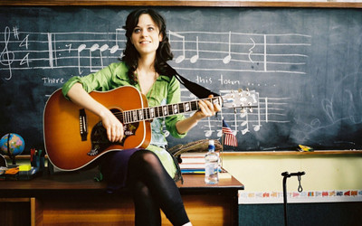 

Akhuratha -blackboards-blue-eyes-guitars-music-women-zooey-deschanel Wall Poster Paper Print(12 inch X 18 inch, Rolled)
