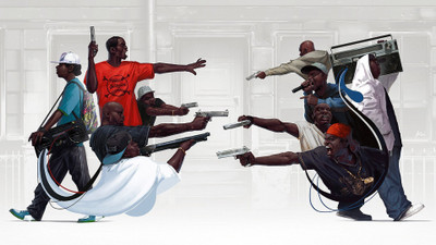

Akhuratha hip-hop-rap-boombox-gun Wall Poster Paper Print(12 inch X 18 inch, Rolled)