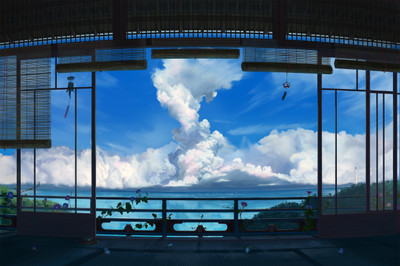 

Akhuratha Anime anime-clouds Wall Poster Paper Print(12 inch X 18 inch, Rolled)