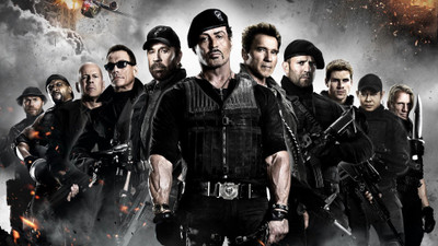 

Aabhaas movies-sylvester-stallone-bruce-willis-arnold-schwarzenegger-jason-statham-the-expendables- Wall Poster Paper Print(12 inch X 18 inch, Rolled)