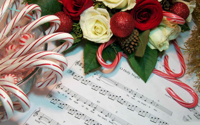

Akhuratha -sheet-carol-christmas-merry-christmas-candy-cane-rose-globe Wall Poster Paper Print(12 inch X 18 inch, Rolled)