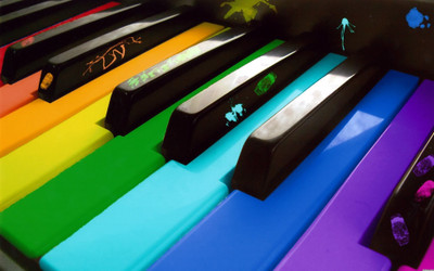 

piano-rainbow-music Wall Poster Paper Print(12 inch X 18 inch, Rolled)