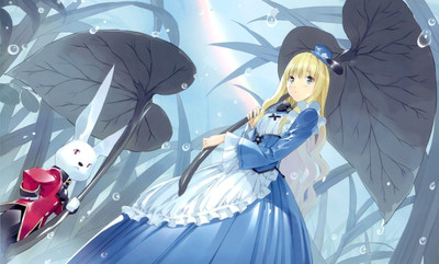 

Akhuratha Anime walice-in-wonderland-and-the-white-rabbit Wall Poster Paper Print(12 inch X 18 inch, Rolled)