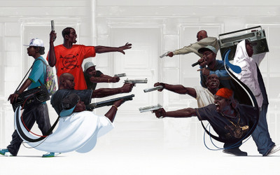 

rapper-painting-music-art Wall Poster Paper Print(12 inch X 18 inch, Rolled)