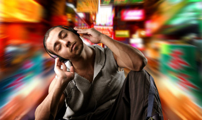

listening-to-music Wall Poster Paper Print(12 inch X 18 inch, Rolled)