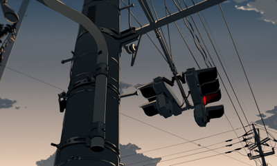 

Akhuratha Anime wtraffic-lights-scene Wall Poster Paper Print(12 inch X 18 inch, Rolled)