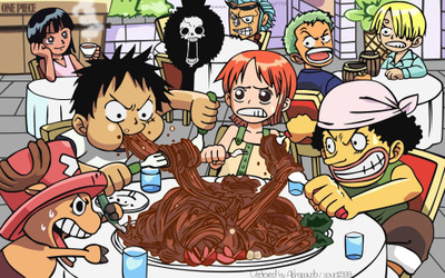

Akhuratha Anime apiece-roronoa-sanji-usopp-chopper-robin-franky-brook-group-monkey-luffy-konachan Wall Poster Paper Print(12 inch X 18 inch, Rolled)