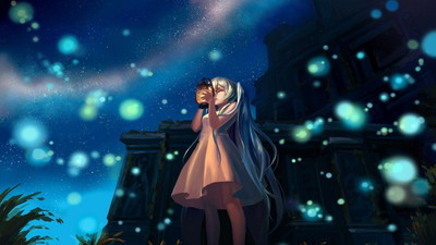

Akhuratha Anime anime-hatsune-miku-lanterns-ruins-vocaloid Wall Poster Paper Print(12 inch X 18 inch, Rolled)