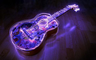 

Akhuratha Anime christmas-electricity-beautiful-guitar Wall Poster Paper Print(12 inch X 18 inch, Rolled)