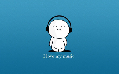 

loves-music-cute Wall Poster Paper Print(12 inch X 18 inch, Rolled)