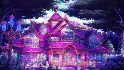 

Akhuratha Anime amansion-house Wall Poster Paper Print(12 inch X 18 inch, Rolled)