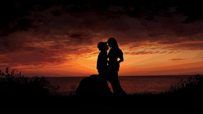 

Akhuratha Anime alove-romantic-evening-seasides Wall Poster Paper Print(12 inch X 18 inch, Rolled)