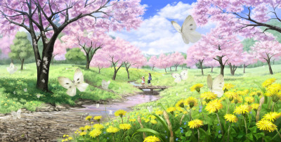 

Akhuratha Anime anime-butterflies Wall Poster Paper Print(12 inch X 18 inch, Rolled)