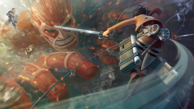 

Akhuratha Anime shingeki-no-kyojin-mikasa-ackerman-eren-jeager-armin-arlert Wall Poster Paper Print(12 inch X 18 inch, Rolled)