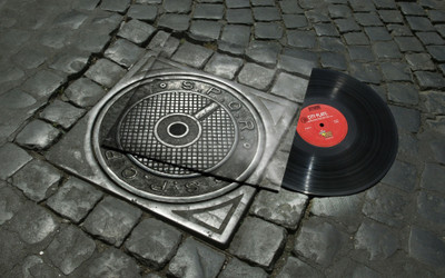 

Akhuratha -asphalt-disc-music-rome-spqr-vinyl Wall Poster Paper Print(12 inch X 18 inch, Rolled)