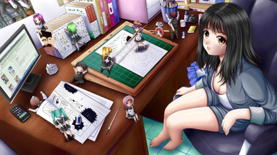 

Akhuratha Anime miniature-woman-desk Wall Poster Paper Print(12 inch X 18 inch, Rolled)