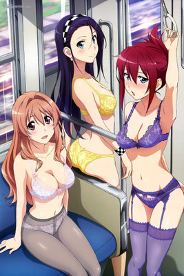 

Akhuratha Anime anime-underwear-rail-wars-women-redheads-big-breasts-koumi-haruka-sakurai-aoi-kashima-noa Wall Poster Paper Print(12 inch X 18 inch, Rolled)