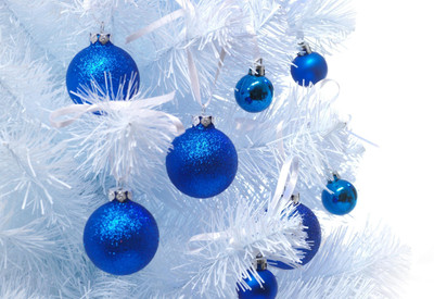 

Akhuratha Anime achristmas-newyear-balls-blue-white-trees Wall Poster Paper Print(12 inch X 18 inch, Rolled)