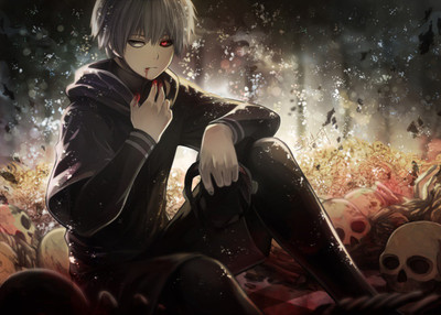 

Akhuratha Anime tokyo-ghoul-kaneki-ken Wall Poster Paper Print(12 inch X 18 inch, Rolled)