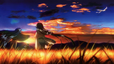 

Akhuratha Anime anime-visual-novels-field-red-sky Wall Poster Paper Print(12 inch X 18 inch, Rolled)