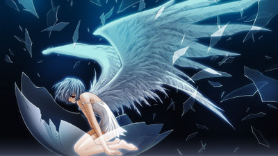 Akhuratha Anime neon-genesis-evangelion-ayanami-rei-wings Wall Poster Paper Print(12 inch X 18 inch, Rolled)