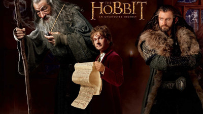 

Wall Poster /the-hobbit-an-unexpected-journey-bilbo-baggins-gandalf Paper Print(12 inch X 18 inch, Rolled)