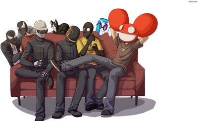 

Akhuratha the-bloody-beetroots-daft-punk-danger-deadmaus-meowingtons. Wall Poster Paper Print(12 inch X 18 inch, Rolled)