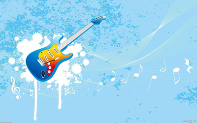 

music-blue-deadmau--poper-logos-guitar-image Wall Poster Paper Print(12 inch X 18 inch, Rolled)