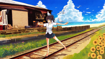 

Akhuratha Anime scenery-landscape-animu-albums Wall Poster Paper Print(12 inch X 18 inch, Rolled)
