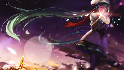 

Akhuratha Anime clouds-hatsune-light-miku-vocaloid Wall Poster Paper Print(12 inch X 18 inch, Rolled)