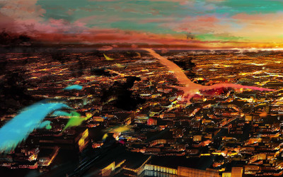 

Akhuratha Anime acity Wall Poster Paper Print(12 inch X 18 inch, Rolled)