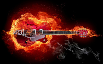 

Akhuratha guitars-rock-hard-music Wall Poster Paper Print(12 inch X 18 inch, Rolled)