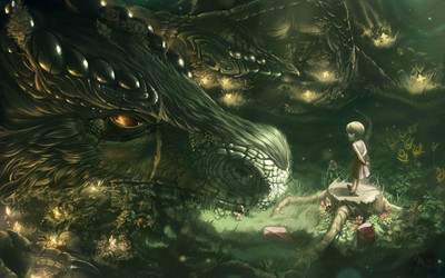 

Akhuratha Anime anime-dragons Wall Poster Paper Print(12 inch X 18 inch, Rolled)