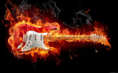 

music-papers-guitar Wall Poster Paper Print(12 inch X 18 inch, Rolled)