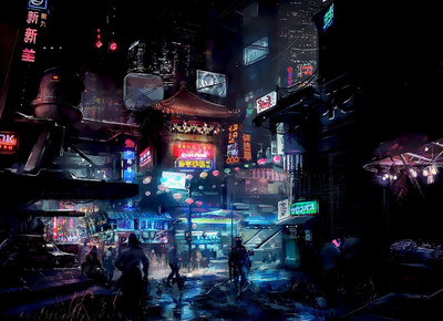 

Akhuratha Anime city-night-photoshop-scenic Wall Poster Paper Print(12 inch X 18 inch, Rolled)