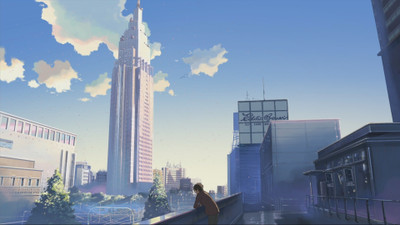 

Akhuratha Anime centimeters-per-second-architecture-buildings-cityscapes-downtown-lonely-makoto-shinkai Wall Poster Paper Print(12 inch X 18 inch, Rolled)