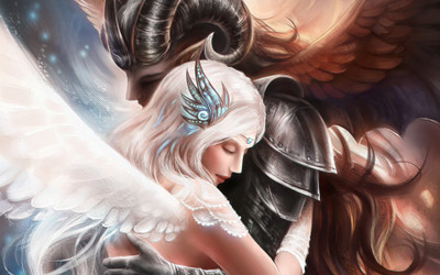 

Akhuratha Anime angel-demon-love Wall Poster Paper Print(12 inch X 18 inch, Rolled)