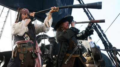

Akhuratha 3captain-hector-barbossa-captain-jack-sparrow-geoffrey-rush-johnny-depp-movies-pirates-of-the-caribbean Wall Poster Paper Print(12 inch X 18 inch, Rolled)