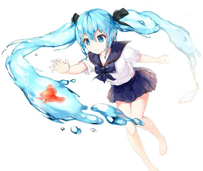 

Akhuratha Anime anime-hatsune-miku-vocaloid-bottle-miku Wall Poster Paper Print(12 inch X 18 inch, Rolled)